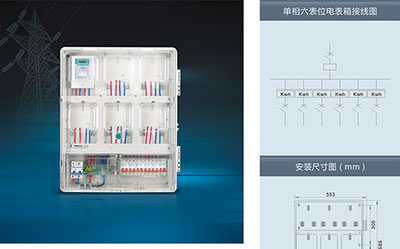 單相六表位電表箱(上下結(jié)構(gòu))產(chǎn)品型號(hào)及配置，南騰電表箱分享